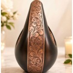 Bronze Heart Cremation Urn: Ornate Memorial Keepsake