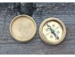 Vintage Brass Engraved Compass with Leather Case – “Do Not Go Where the Path May Lead” Quote by Ralph Waldo Emerson – Working Directional Compass, Graduation & Travel Gift