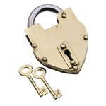 HANDMADE BRASS PAAN SHAPE LOCK 5 INCH