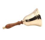  Large &amp;amp;amp;amp;amp;amp;amp;amp; Heavy Solid Brass Hand Bell School Bell Call Service Bell with Wood Handle