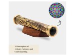 Handmade Antique Brass Teleidoscope Vintage Wooden Display Stand Unique Nautical Decor and Collectible Gift