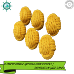 6 Pcs Nautical Balls/Nautical Decoration/Christmas Ornaments/ Vase Filler (Yellow)