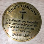 HANDMADE BRASS DIAL GODS COMPASS I WILL GUIDE 44 MM