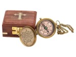 God’s Way Compass – Solid Brass Engraved Compass with Psalm 32:8 Scripture | Christian Gift for Boys & Girls | Baptism, First Communion, Confirmation, Catholic Gift for Men | Faith Keepsake Compass