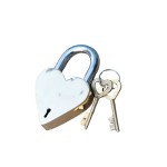 RIIZXY026C handmade 3.25 inches heart shape brass lock