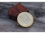 Thoreau Quote Engraved Brass Compass with Leather Case | “Go Confidently in the Direction of Your Dreams” | Graduation Gift for Son, Men, Boyfriend | Inspirational Nautical Gift