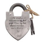handmade 5 inch White paan iron lock