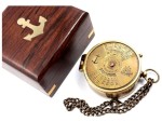 Engraved Brass Pocket Calendar Compass | Vintage Nautical Maritime Instrument Replica | Antique Finish Compass for Camping, Travelling, Home Décor, Collectible Gift for Kids & Family