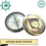 Brass Compass Antique Nautical Maritime 3&quot; Poem Compass Stanly London 1885 Pocket Compass