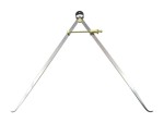 Taytools 467979 Toolmaker\'s “Yankee” Inside Spring Calipers | Quick-Spring Nut Rapid Adjust ID Divider | 0-12” / 300 mm Range | Brass Fulcrum & Fine Adjustment | Flat Leg Machinist Tool