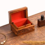 Small Wooden Trinket Box, Engraved Mini Keepsake Box Vintage Jewelry Organizer Box Wood, Jewelry Holder Case Gift for Girls