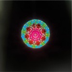 Handmade Tribal Brass Kaleidoscope with Etched Design, 2 Resin Bead Wheels, Lacquer Finish, Wood Stand & Gift Box – A Unique Collectible Gift for Adults (Two Mirror System)
