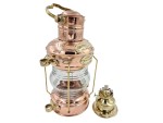 Antique Copper Hanging Maritime Ship Lantern Kerosene Oil Lamp Leeds Burton Nautical Camping Ship Lantern Brass Oil Lamp