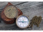 To My Grandson Compass, I Pray You’ll Always Be Safe, Never Forget Your Way Back Home, Vintage Brass Engraved Compass with Leather Case, Inspirational Gift from Granddad”