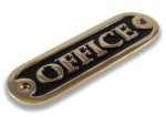 \'\' Office \'\' Door Sign Brass Casted Gold/Black Handmade Plaque | Vintage Style Wall Mounted Name Plate | Solid Brass Office Room Sign | Decorative Gold Black Plate for Home, Hotel, or Office Decor