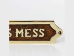 Chiefs Mess Brass Door Sign | Nautical Maritime Plaque for Ships & Boats | Vintage Solid Brass Wall Sign | Handmade Naval Decorative Plaque | Coastal Home & Office Decor Gift