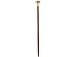Vintage Brass Embossed Walking Cane – Decorative Floral Round Head Brass Handle with Solid Wooden Shaft – Victorian Style Collectible Walking Stick Gift for Men & Women, 37 Inch