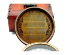 Brass Handmade Fully Functional Compass with Leather Case | Robert Frost “The Road Not Taken” Poem Engraved | Vintage Nautical Pocket Compass Gift for Son, Husband, Traveler, or Collector