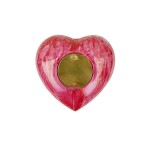 Marble finish, Brass made pink Heart Keepsake Cremation Urn for human ashes