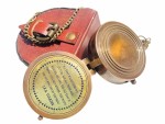 Antique Brass Compass with Wooden Box – “Not All Those Who Wander Are Lost” Engraved by J.R.R. Tolkien | Vintage Nautical Pocket Compass with Chain | Inspirational Gift for Men, Women, Travelers