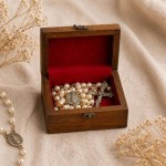 Personalized Wood Rosary Box: Catholic Baptism, First Communion &amp;amp; Confirmation Gift for Goddaughter