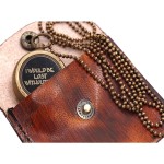 Antique Nautical Vintage Directional Magnetic Compass Engraved Quote !I WOULD BE LOST! Necklace with Leather Case 