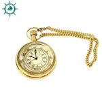 Handmade Shiny brass Roman Numeric Pocket Watch