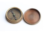 Life Is the Toughest Storms Prove the Strength of Your Anchor” Solid Brass Compass with Leather Case – Inspirational Quote Engraved Nautical Gift for Graduation, Travel & Adventure Lovers