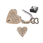 handmade 5 inches heart shape brass lock