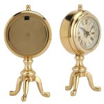 Handmade Shiny Brass Anchor Needle Table Clock