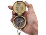 Grow Old Along With Me Brass Compass – Norman Rockwell “Sunset” Design – Romantic Vintage Compass with Chain & Wooden Box – Anniversary, Wedding, or Valentine’s Gift for Husband, Wife, Couples