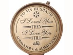 To My Husband I Love You Engraved Brass Compass with Wooden Box | Romantic Anniversary Gift for Him | Vintage Keepsake Gift for Men | 5th 25th 50th Wedding Day Love Gift | Unique Husband Gift