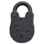 Handmade Brass Rivet Regular lock 1.5 Black Iron Lock