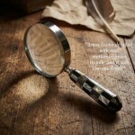 Magnifying Glass with Mother of Pearl Handle, Handheld 10x Magnifying Glass Lens, Antique Magnifier, Reading, Inspection, Coin &amp;amp; Stamp, Astrologer, Low Sight Elderly Collectible Décor Gift 4