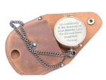 Thoreau’s “Go Confidently” Engraved Brass Compass with Stamped Leather Case | Inspirational Quote Compass | Graduation Gift for Him, Son, Husband | Motivational Adventure Gift