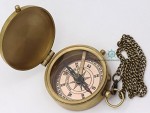 J.R.R. Tolkien “Not All Those Who Wander Are Lost” Brass Compass with Leather Case, Vintage Nautical Sundial Compass, Inspirational Quote Gifts for Men, Graduation, Adventure, Travel Keepsake