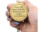 Grow Old Along With Me Brass Compass – Norman Rockwell “Sunset” Design – Romantic Vintage Compass with Chain & Wooden Box – Anniversary, Wedding, or Valentine’s Gift for Husband, Wife, Couples
