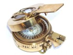 Antique Brass Military Navigation Compass | Vintage Marine Polished Pocket Compass | Nautical Survival Trekking Hunting Outdoor Navigational Instrument