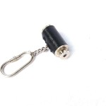 Antique Brass Telescope Key Chain Ring, Nickel Finish Leather Keychain Rings for Keys Nautical Gift