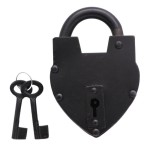 4 inch Handmade paan Medium Black Iron Lock