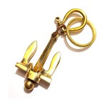 Nautical Anchor Antique Brass Keyring Decor Polished Ship Vintage Keychain Style