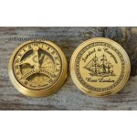 Antique Nautical Maritime Rose London Directional Magnetic Brass Sundial Compass for camping hiking Baptism gift