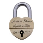 handmade 3.5 inches heart shape iron lock