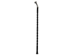 Nickel Handle Walking Cane for Men & Women – Twisted Black Wooden Shaft with Curved Brass Handle 37 Inch – Stylish Walking Stick with Rubber Tip – Elegant Gift for Seniors, Gentlemen & Ladies