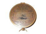 Authentic Antique Brass Titanic Compass with Lid | Vintage Maritime Magnetic Compass for Navigation & Home Decor | Nautical Sailor Gift, Directional Brass Compass, Maritime Collectible