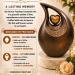 Bronze Heart Cremation Urn: Ornate Memorial Keepsake