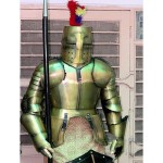 Medieval Knight Wearable Suit of Armor Crusader Combat Full Body Armor AC01