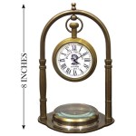 Handmade Brass Queen Victoria London Desk clock 