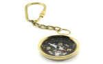 RII-WK-5797 Brass Key chain Compass with Keyring Item no 21