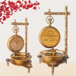 Eternal Love Anniversary Sundial Compass Gift for Him or Her Unique Gift for Husband Wife Men Wedding Anniversary 50th 40th 25th 20th 1st Year Celebration